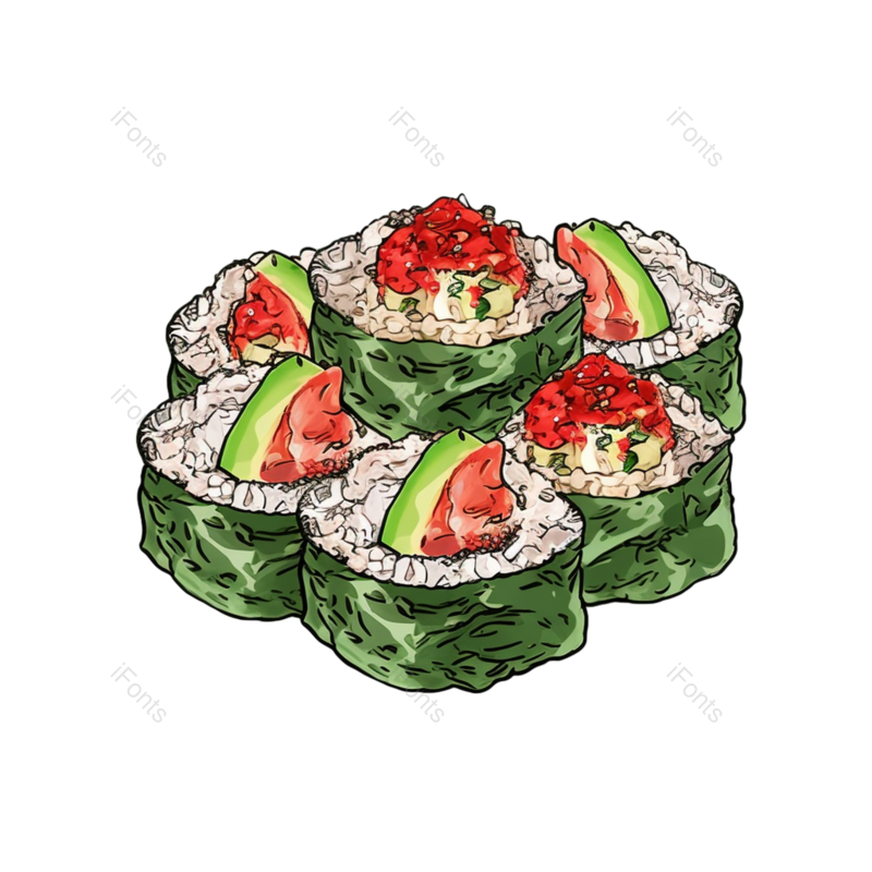 元素图片,美食元素,美味PNG,寿司免抠素材